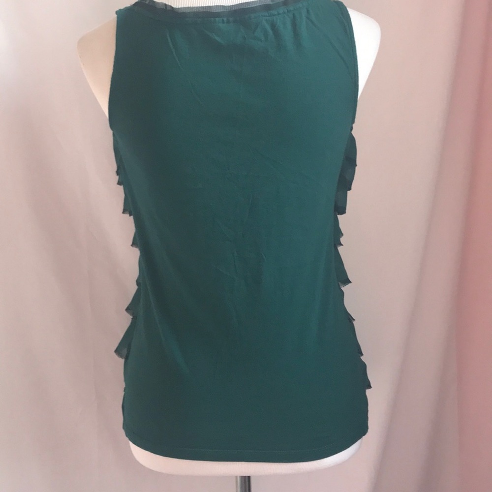 Loft Green Ruffled Blouse - Picture 3 of 5